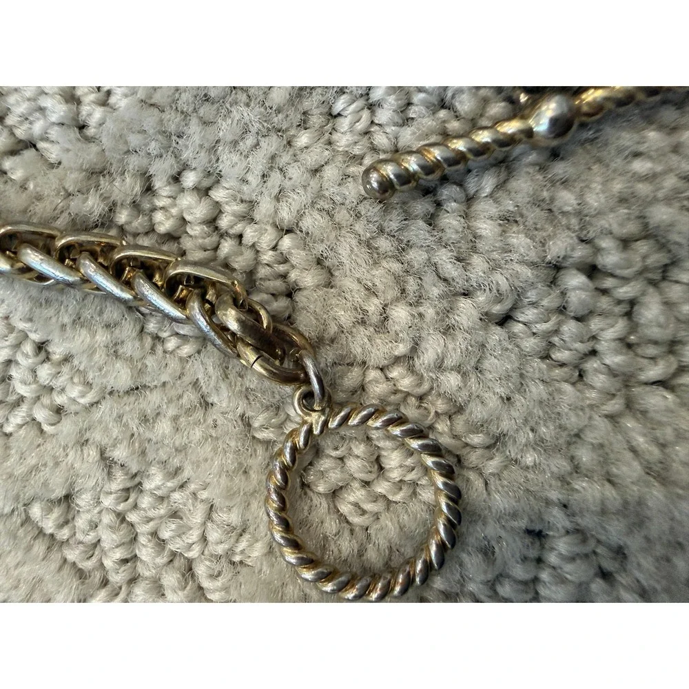 Monet Vintage‎ Two Tone Starfish Charm Bracelet Watch Nautical Toggle Clasp Gold